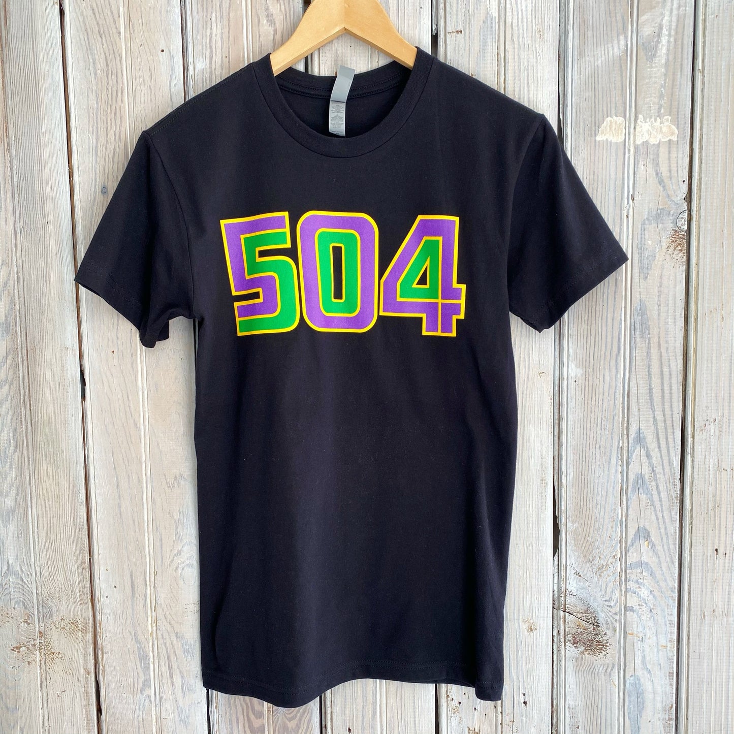 Mardi Gras 504 Tee-black