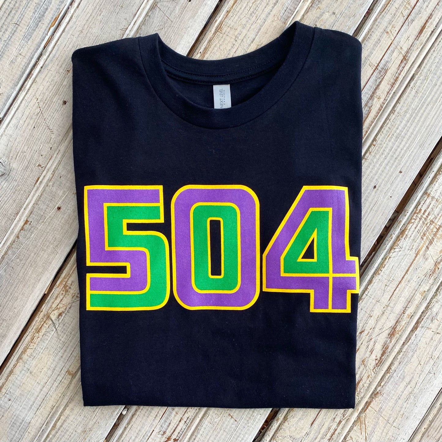 Mardi Gras 504 Tee-black