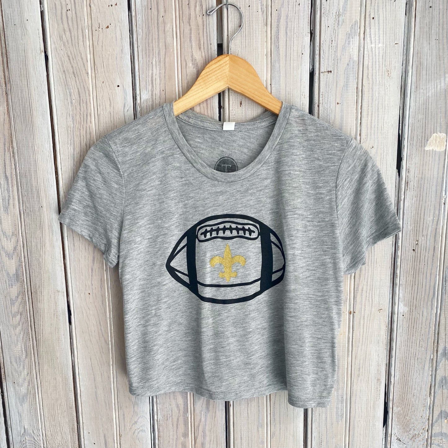 FDL Football Crop Top-grey