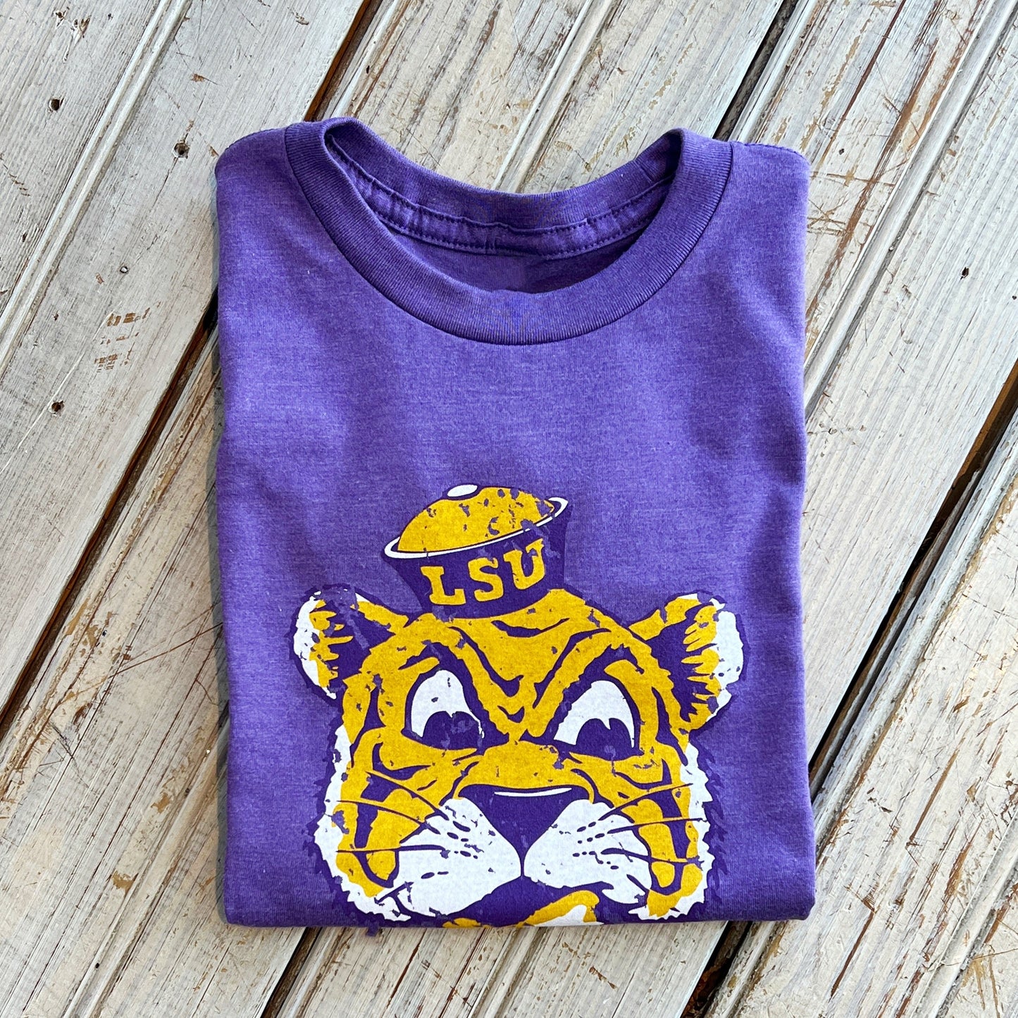 LSU Sailor Mike Kids Tee-hea purple