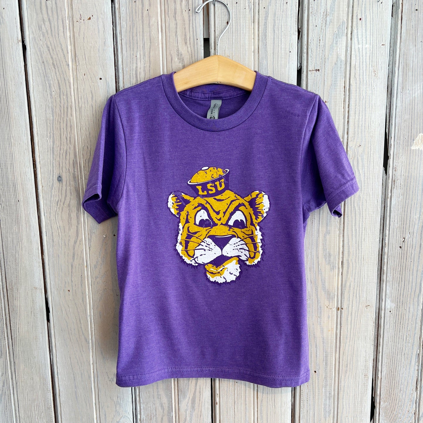 LSU Sailor Mike Kids Tee-hea purple