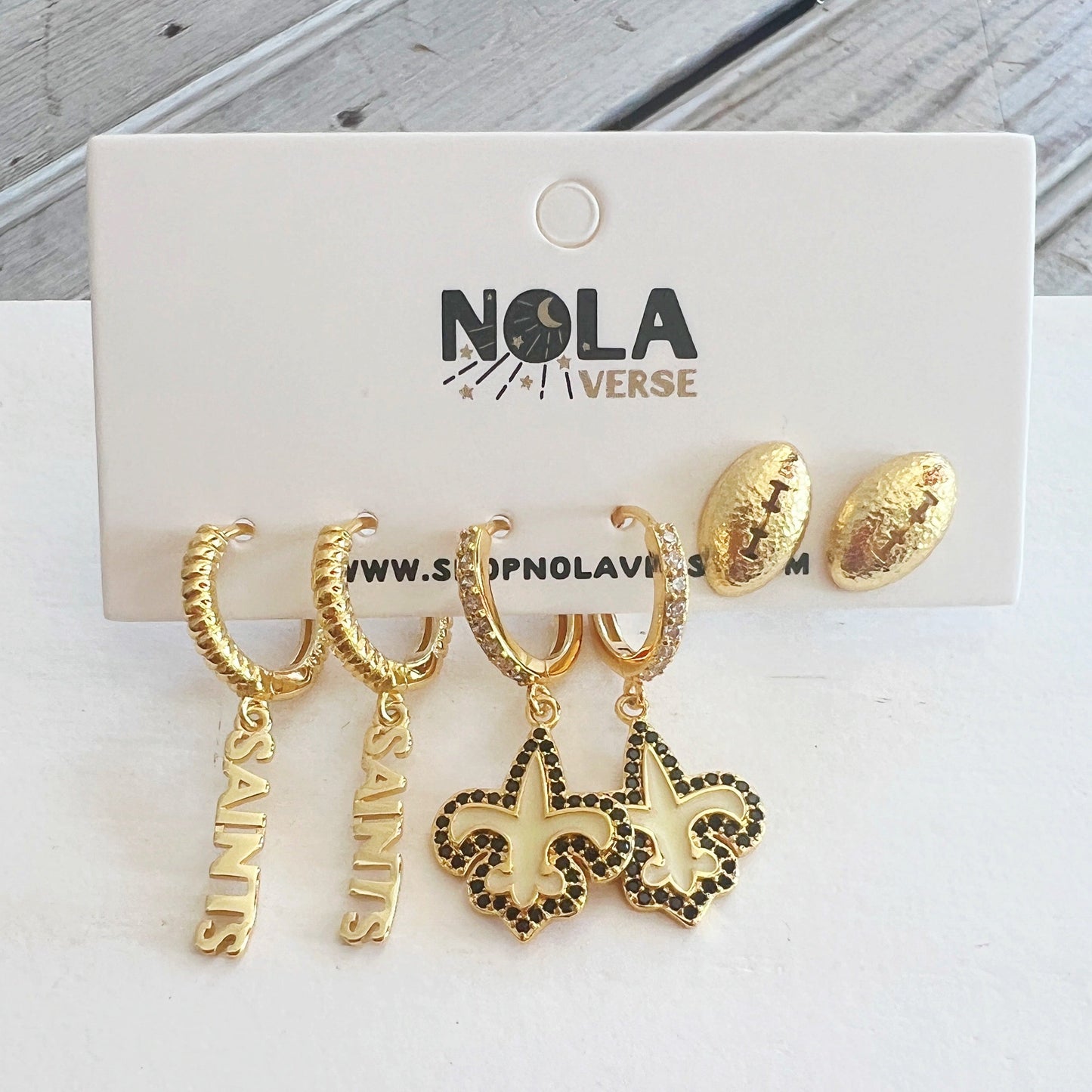 Nolaverse Gameday Earring Set-gold