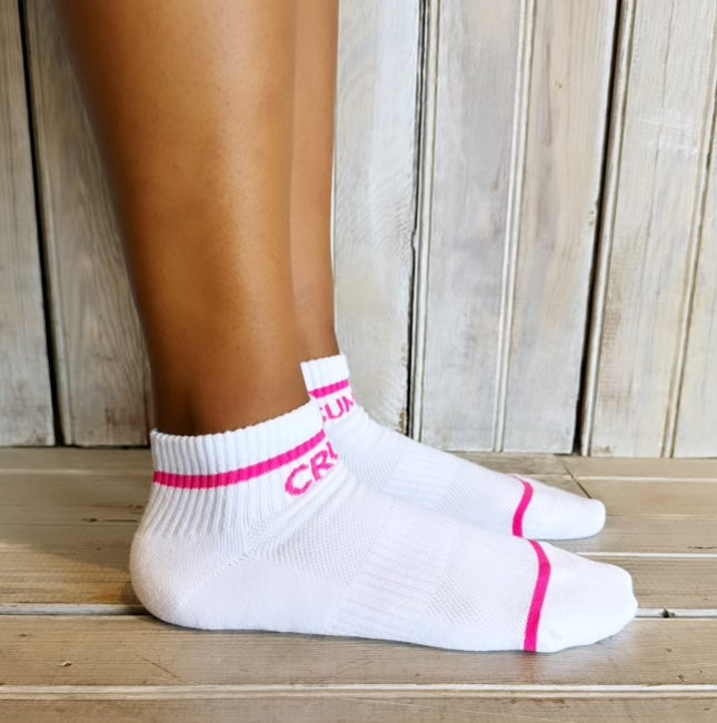 Cruel Summer Ankle Rib Sock-white