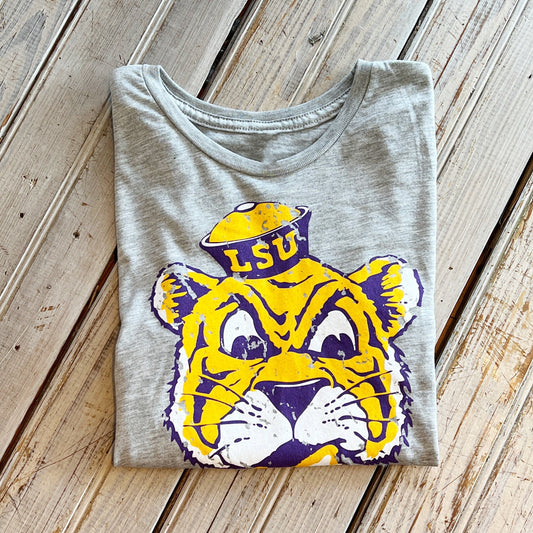 JT x LSU Sailor Mike Crop-hea grey