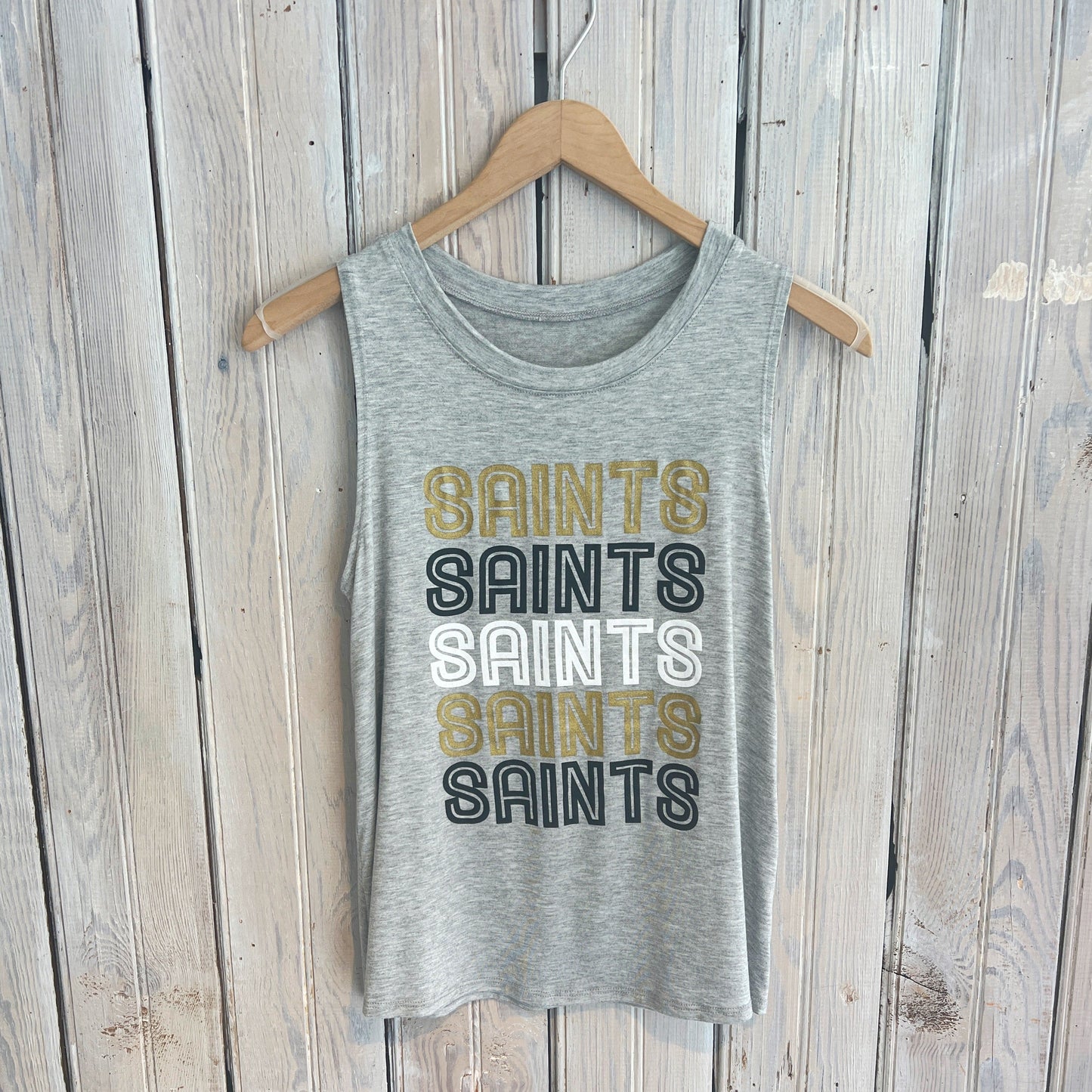 Saints x 5 Crew Tank-grey