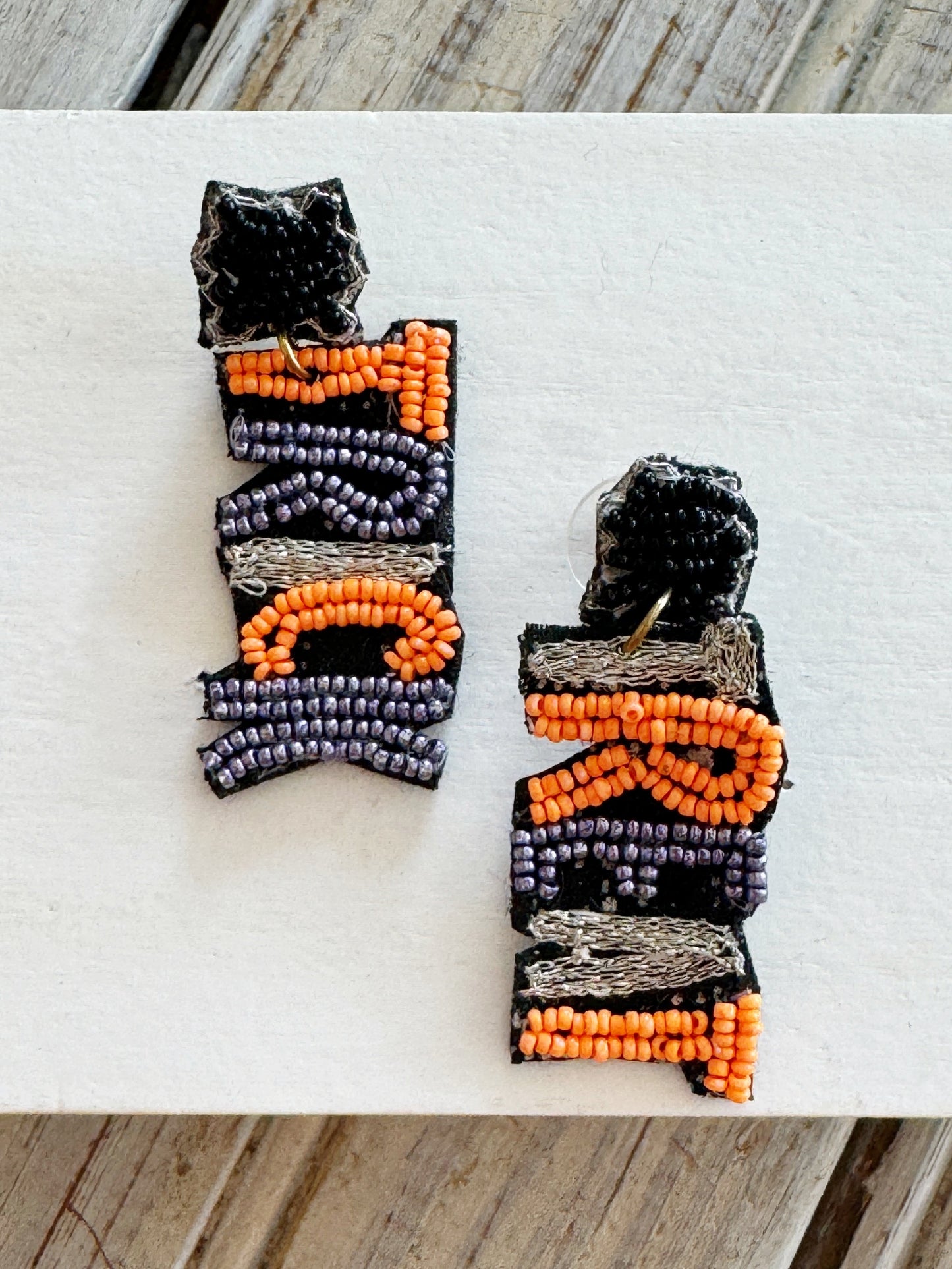 Trick Treat Beaded Earrings