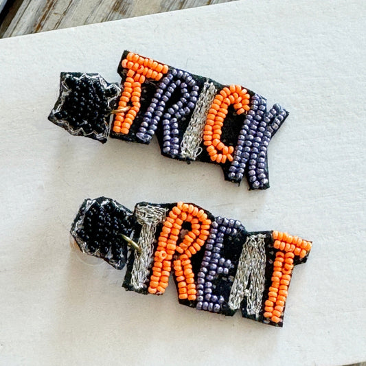 Trick Treat Beaded Earrings