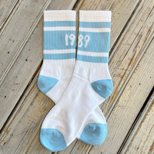 Nolaverse 1989 Varsity Sock-white/blue