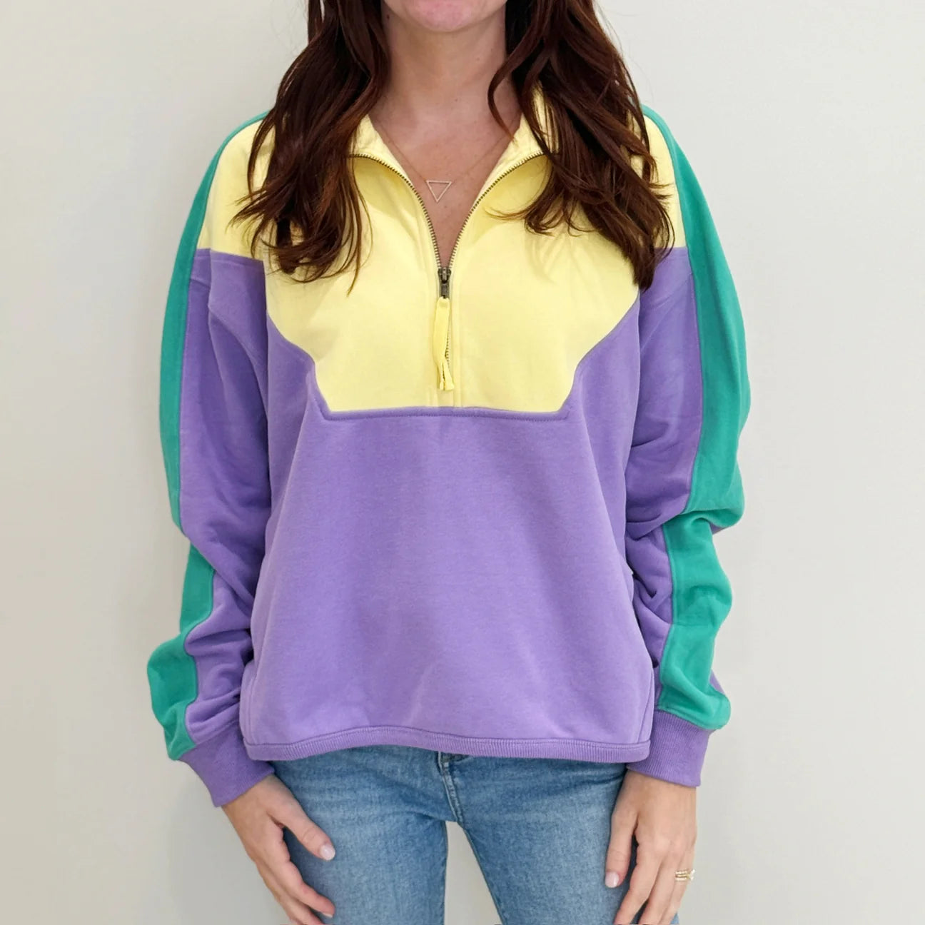 Pastel Mardi Gras 1/4 Zip Fleece