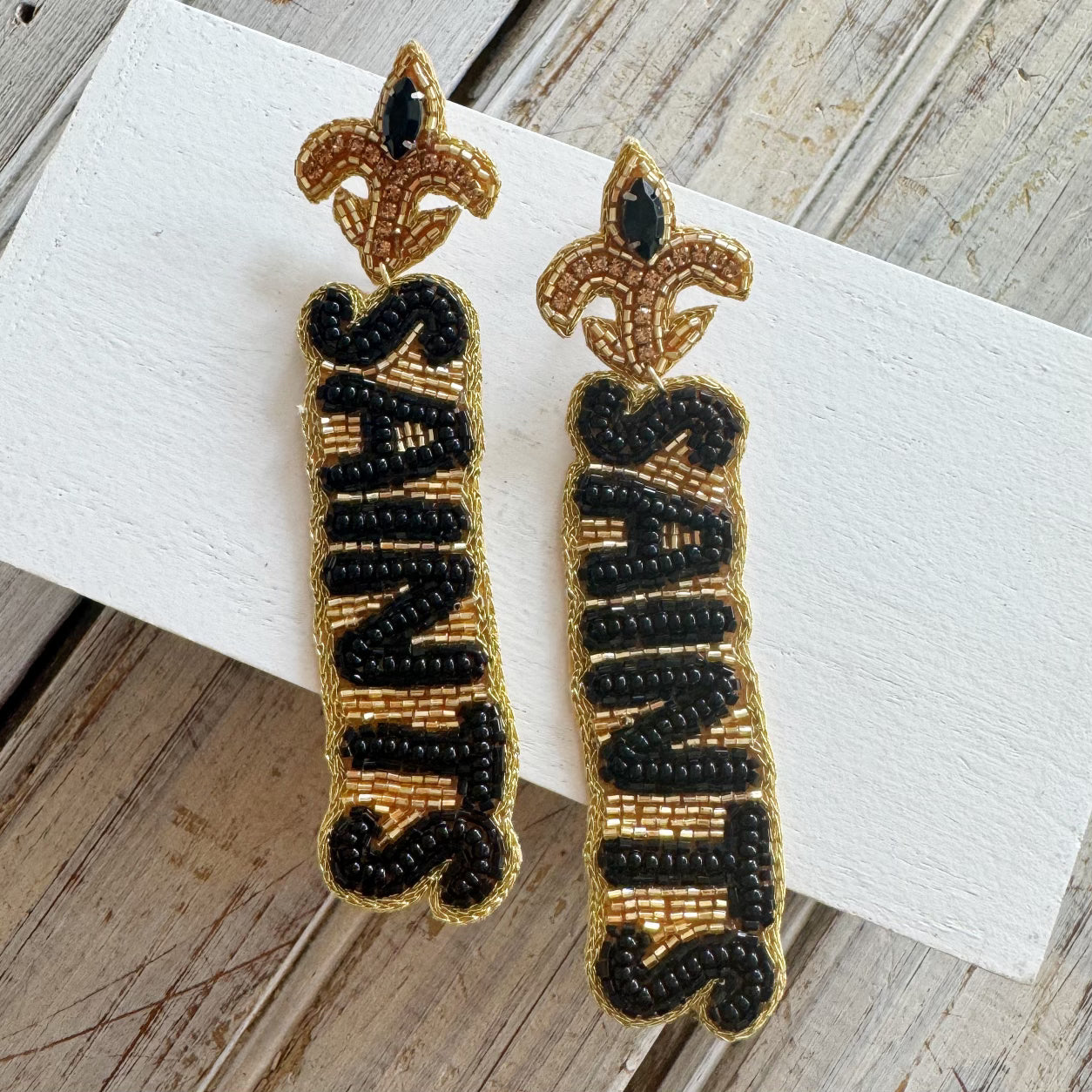 SAINTS Beaded Earring