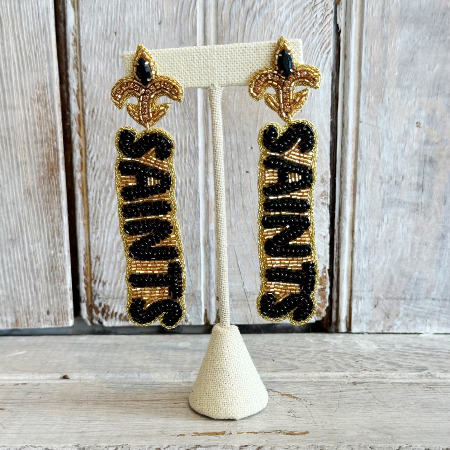 SAINTS Beaded Earring