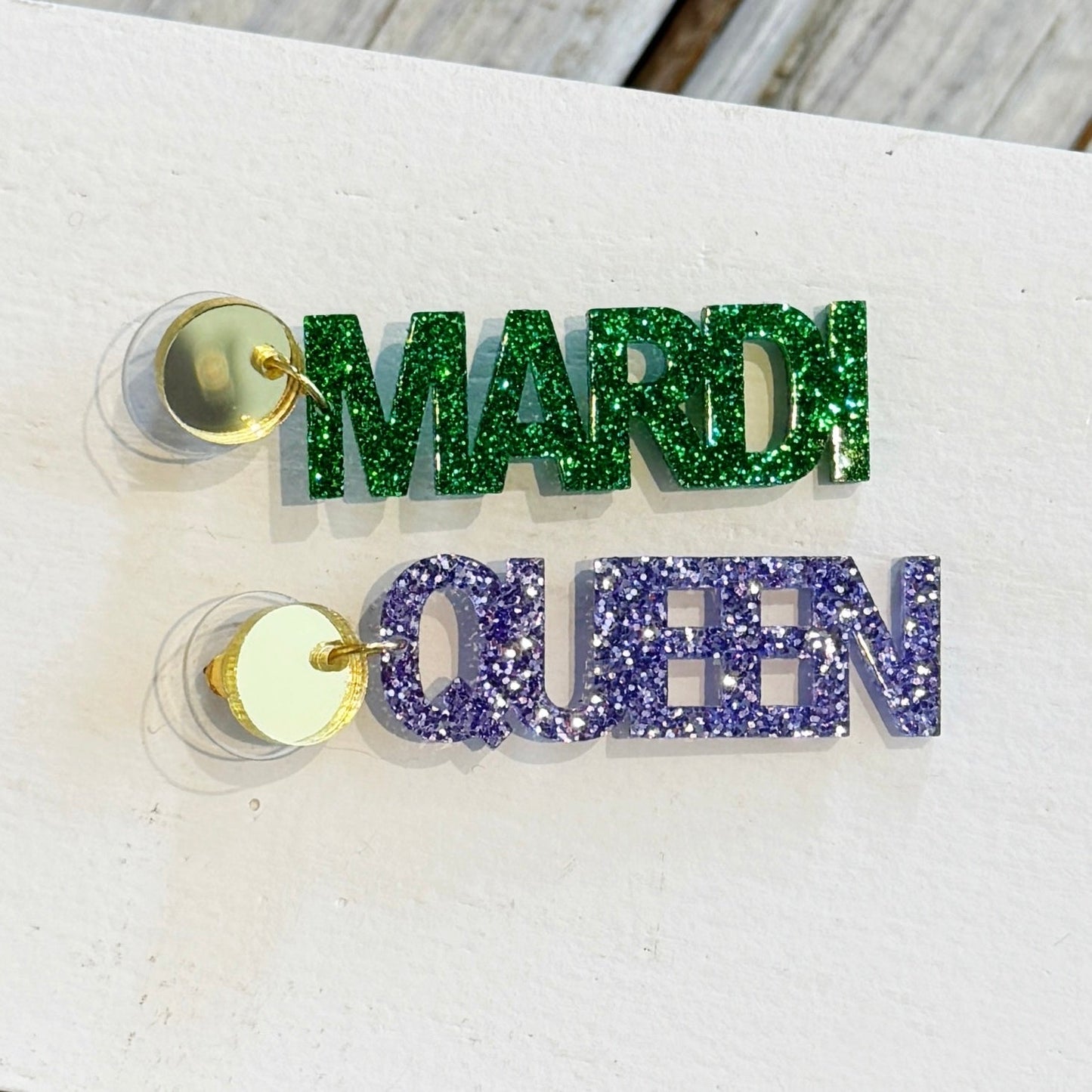 Mardi Queen Acrylic Earring