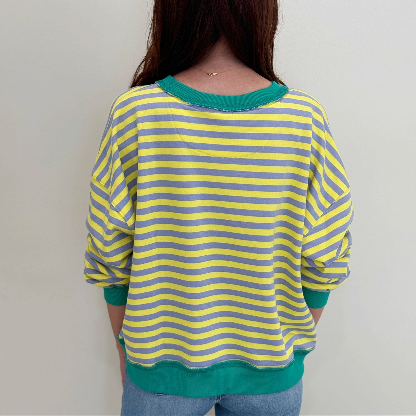 Nolaverse Mardi Pastel Stripe Crewneck