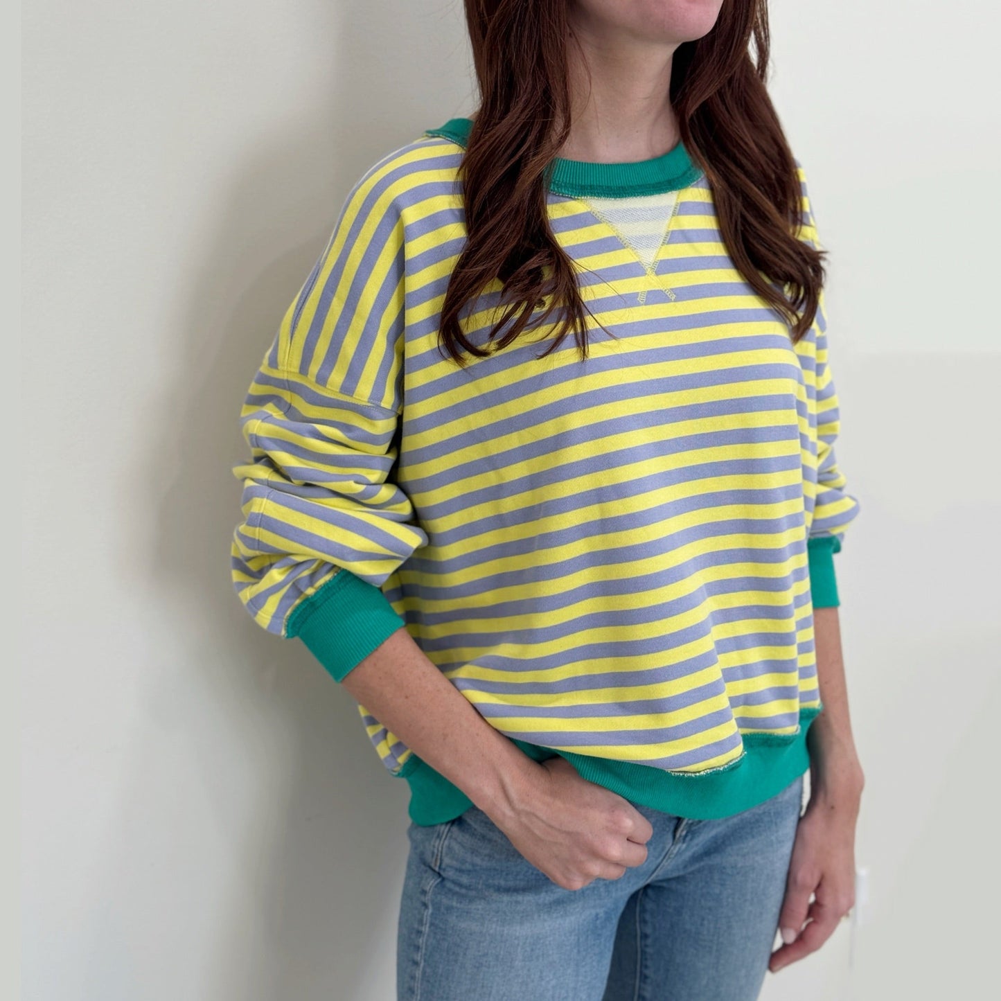 Nolaverse Mardi Pastel Stripe Crewneck