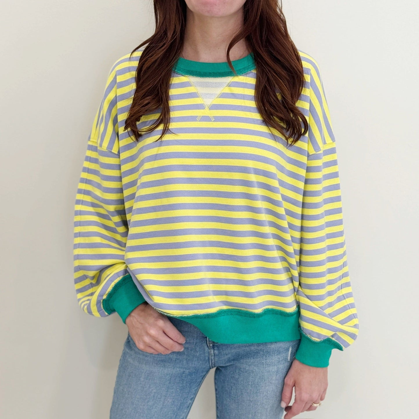 Nolaverse Mardi Pastel Stripe Crewneck