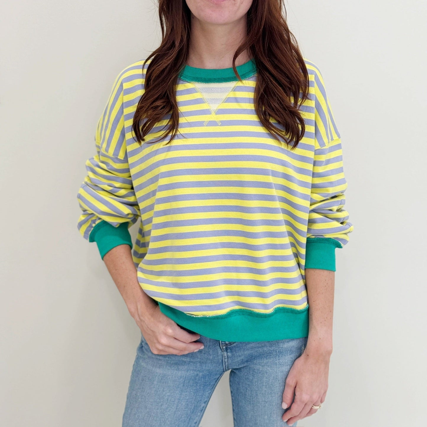 Nolaverse Mardi Pastel Stripe Crewneck