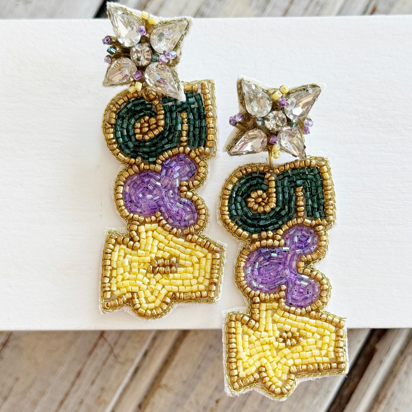 504 Mickey Beaded Earrings-multi