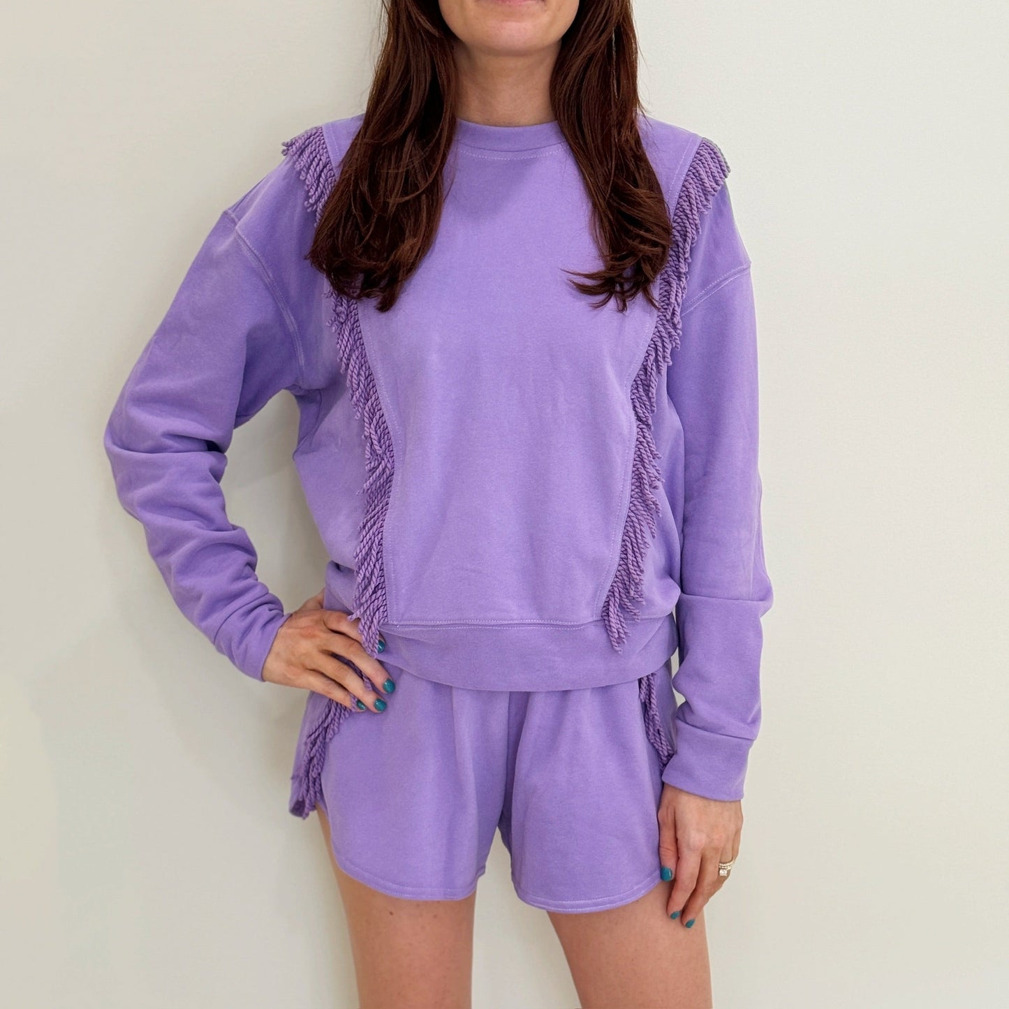 Nolaverse Purple Fringe Short