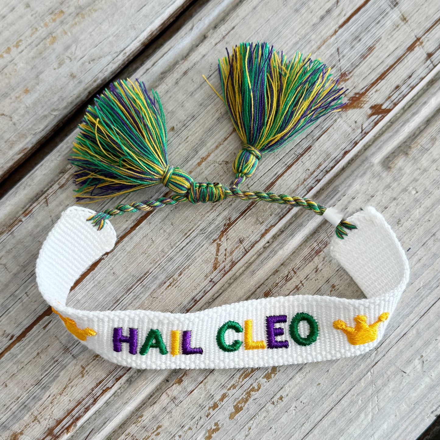 Hail Cleo Embroidered Adjustable Bracelet