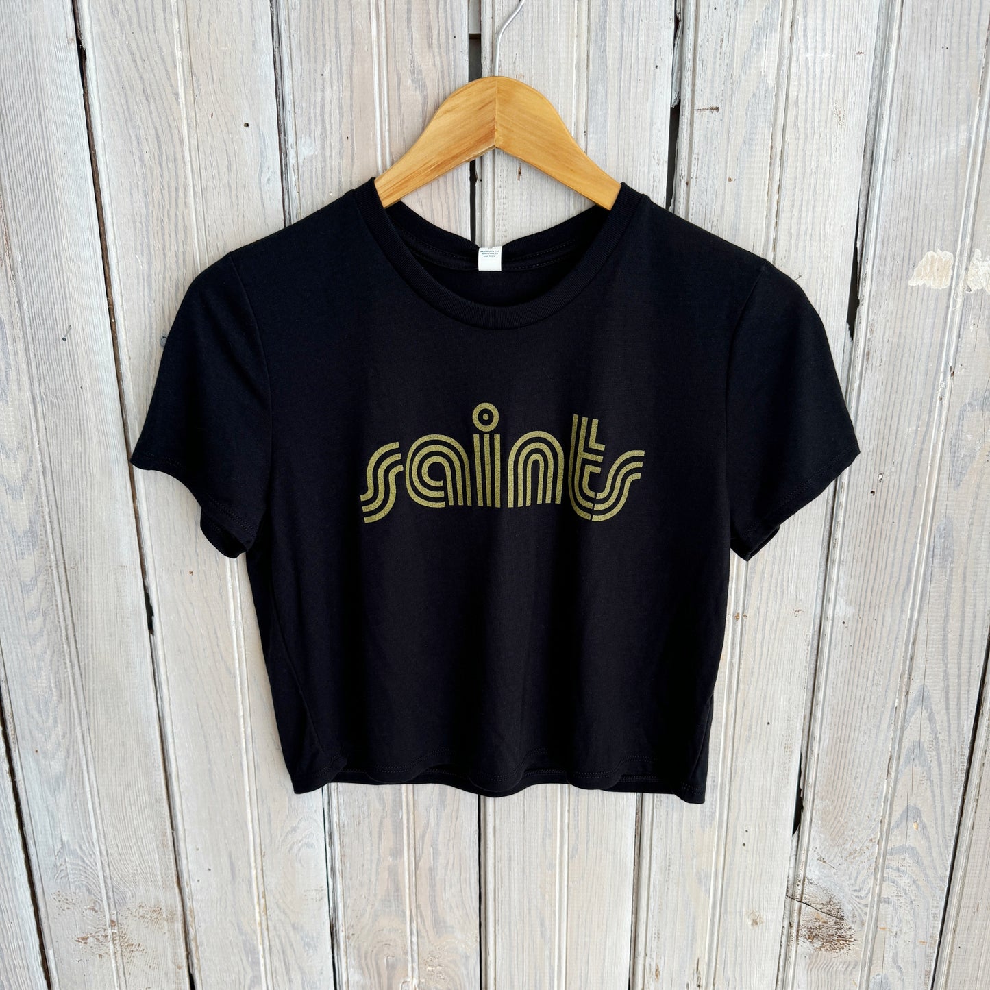 Mono Saints Crop Top-black/gold