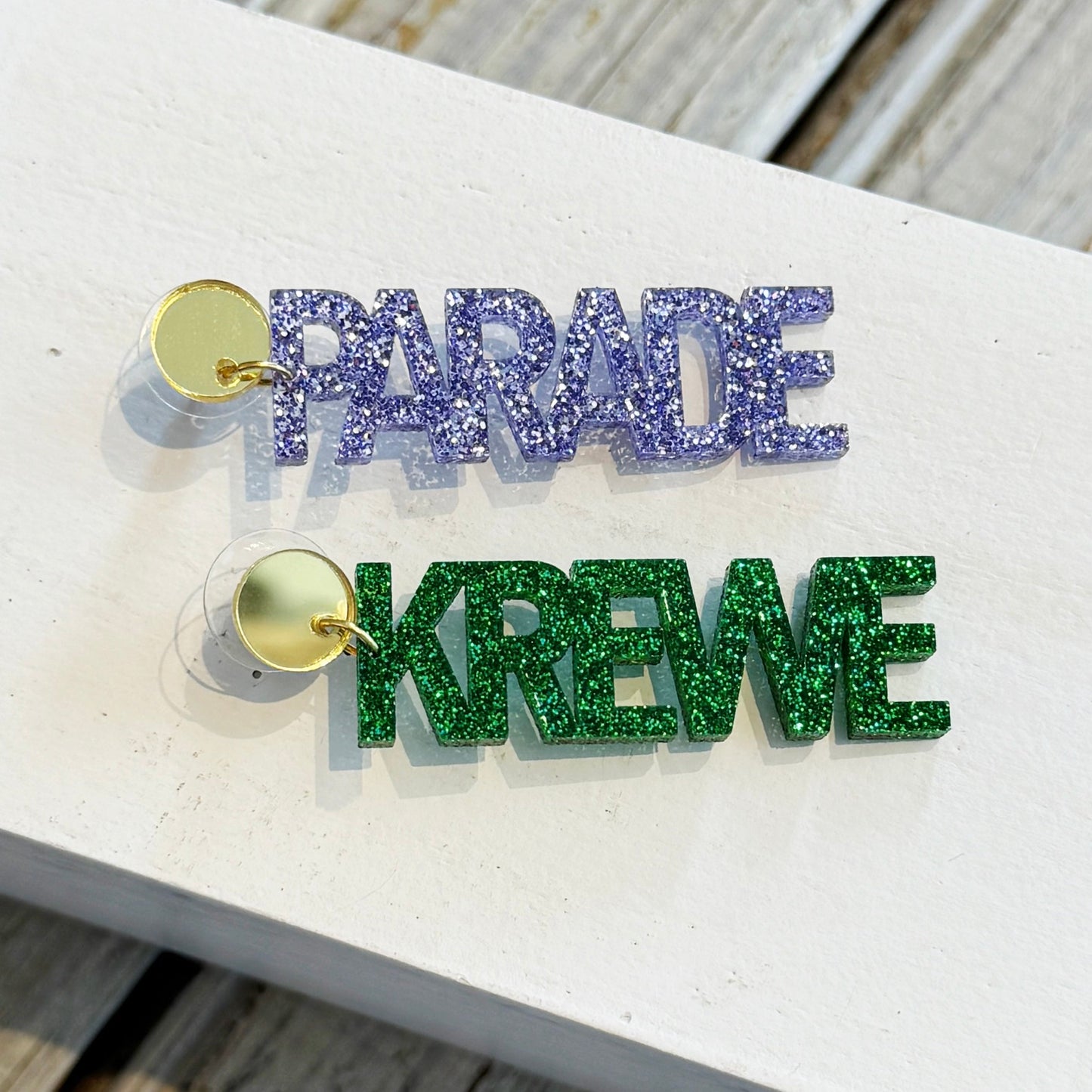 Parade Krewe Acrylic Earring