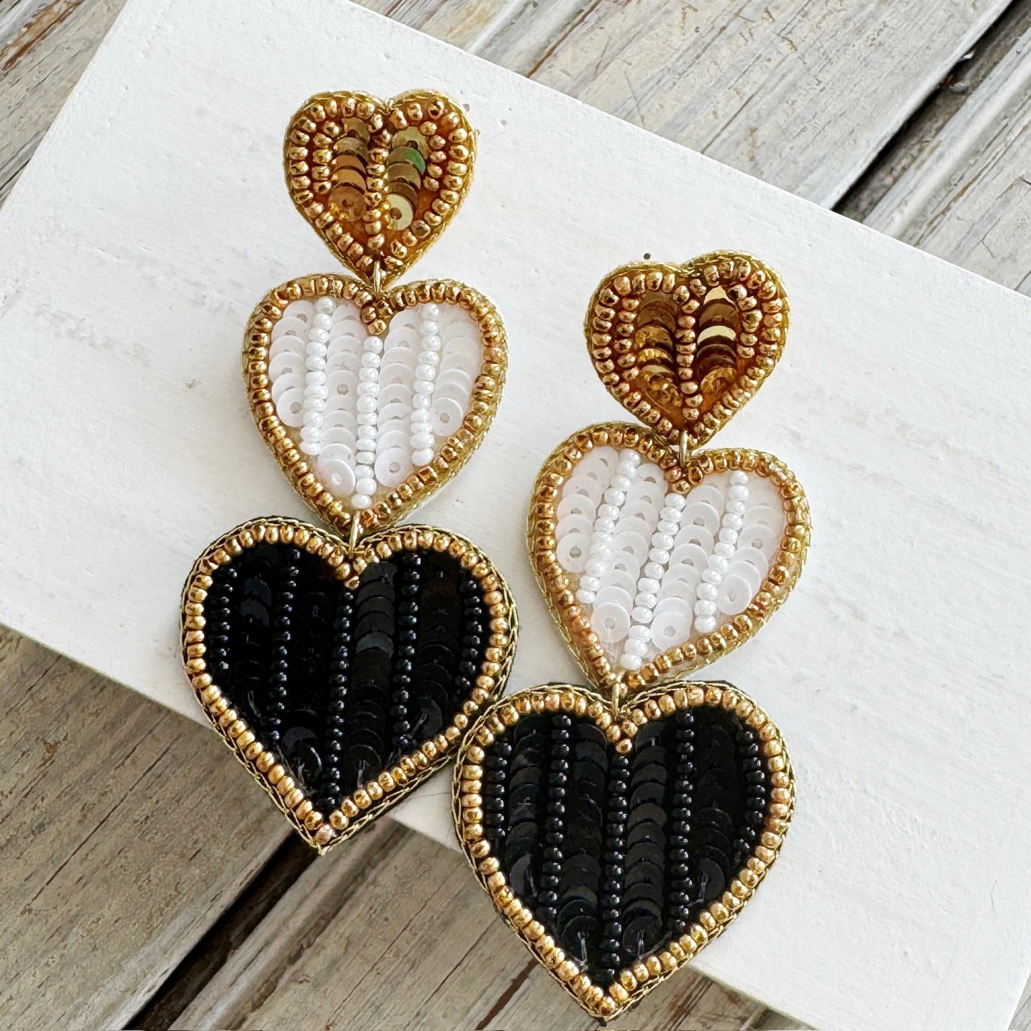 *PREORDER* Triple Heart Saints Earrings