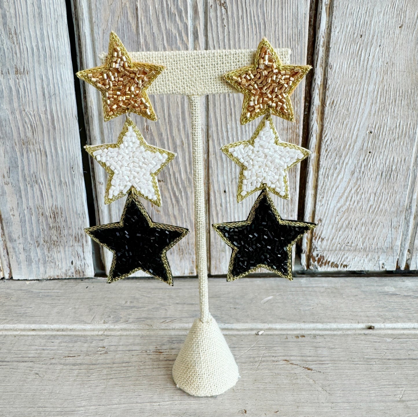 *PREORDER* Triple Star Saints Earrings