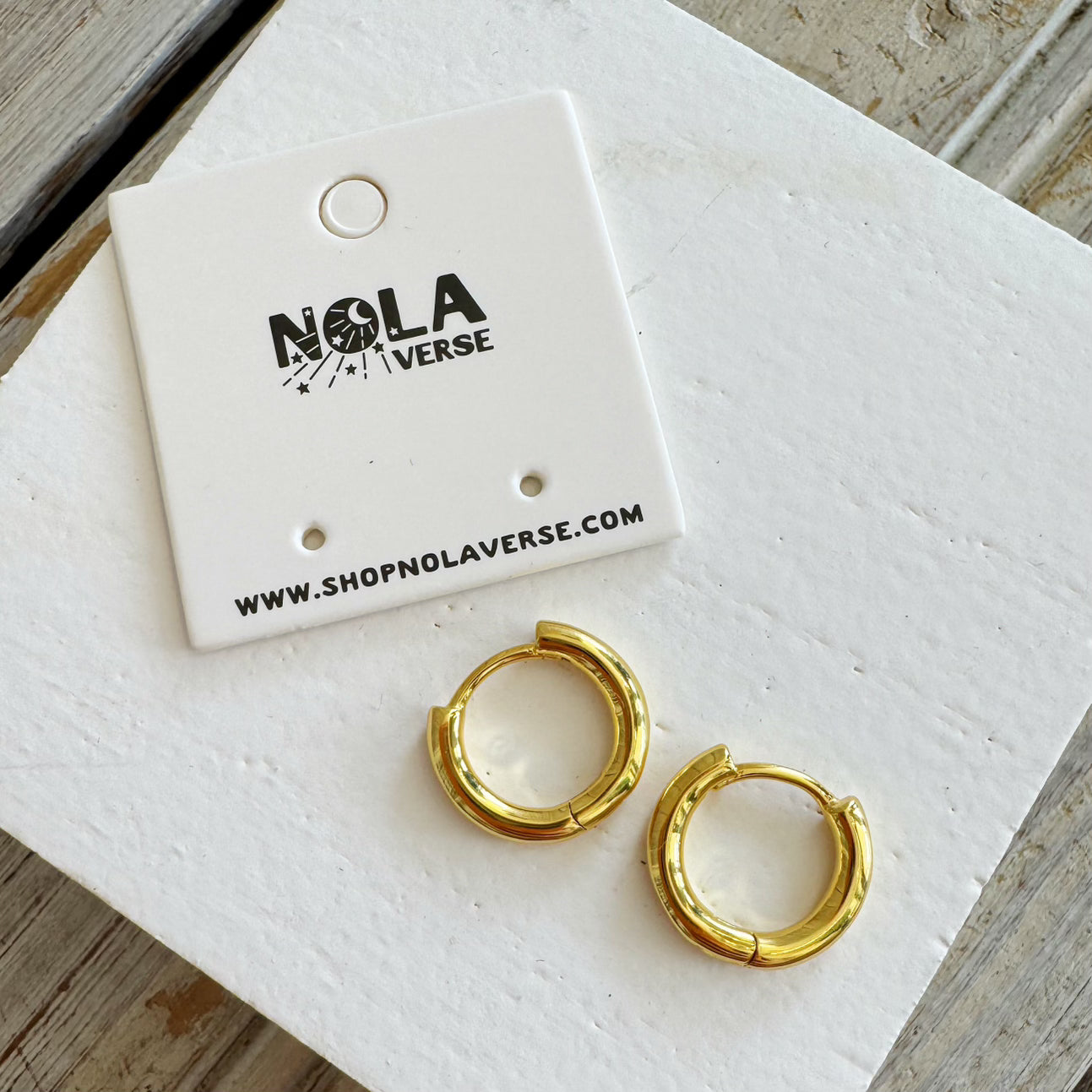 Nolaverse Small Classic Gold Hoop