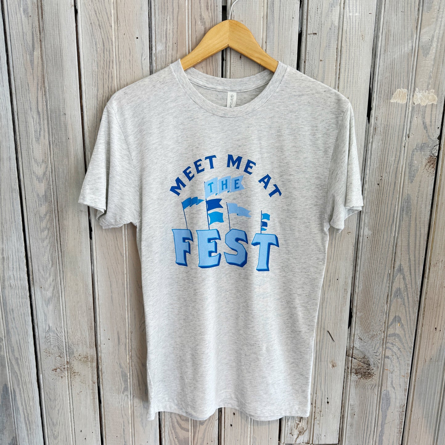 Meet Me At Fest Unisex Tee-heather white