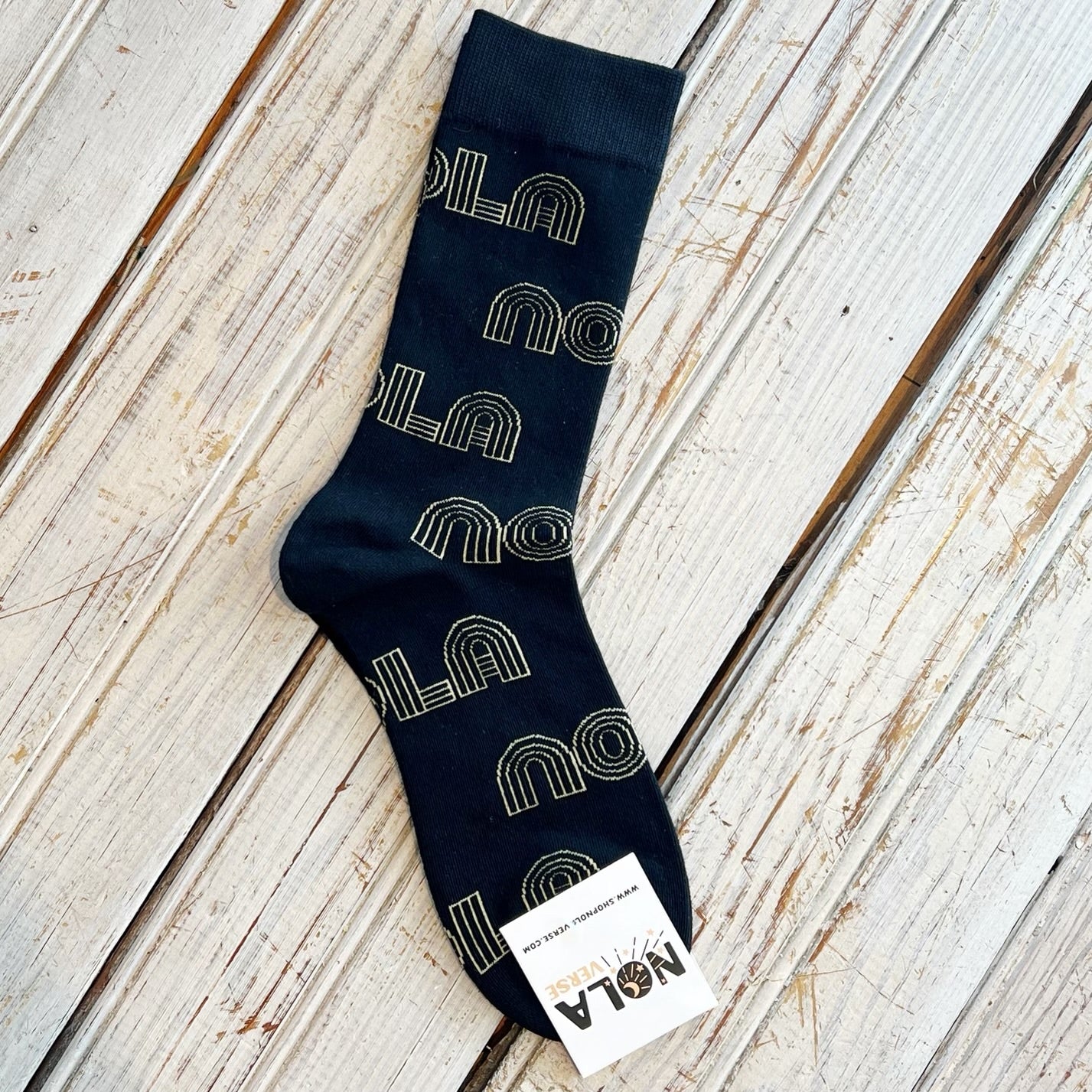 Mono Nola Sock-black & gold