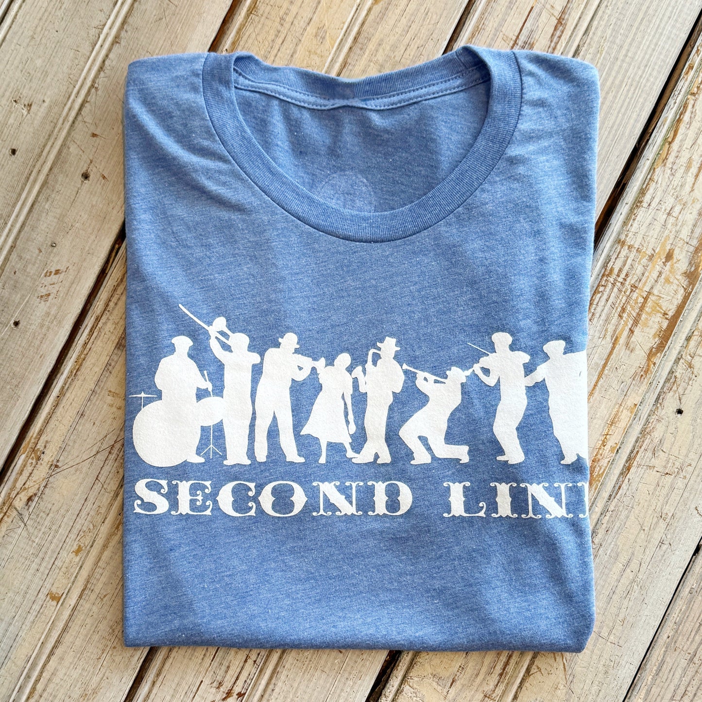 Second Line Unisex Tee-athletic blue