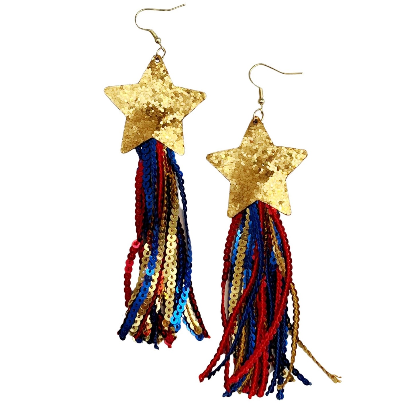 Pelicans Star Fringe Earrings