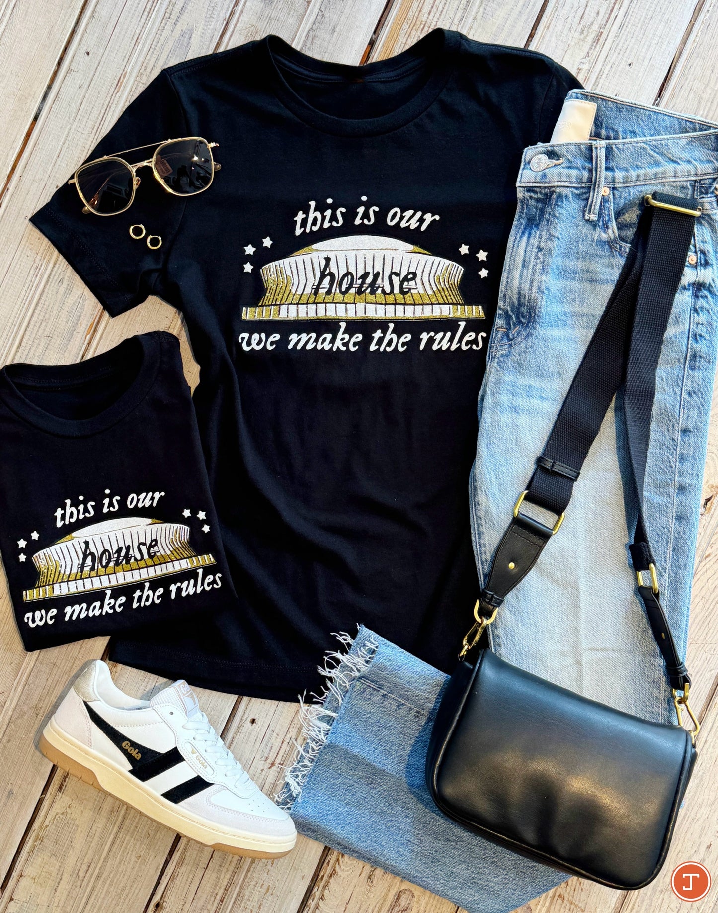 We Make the Rules Women's Crew-black