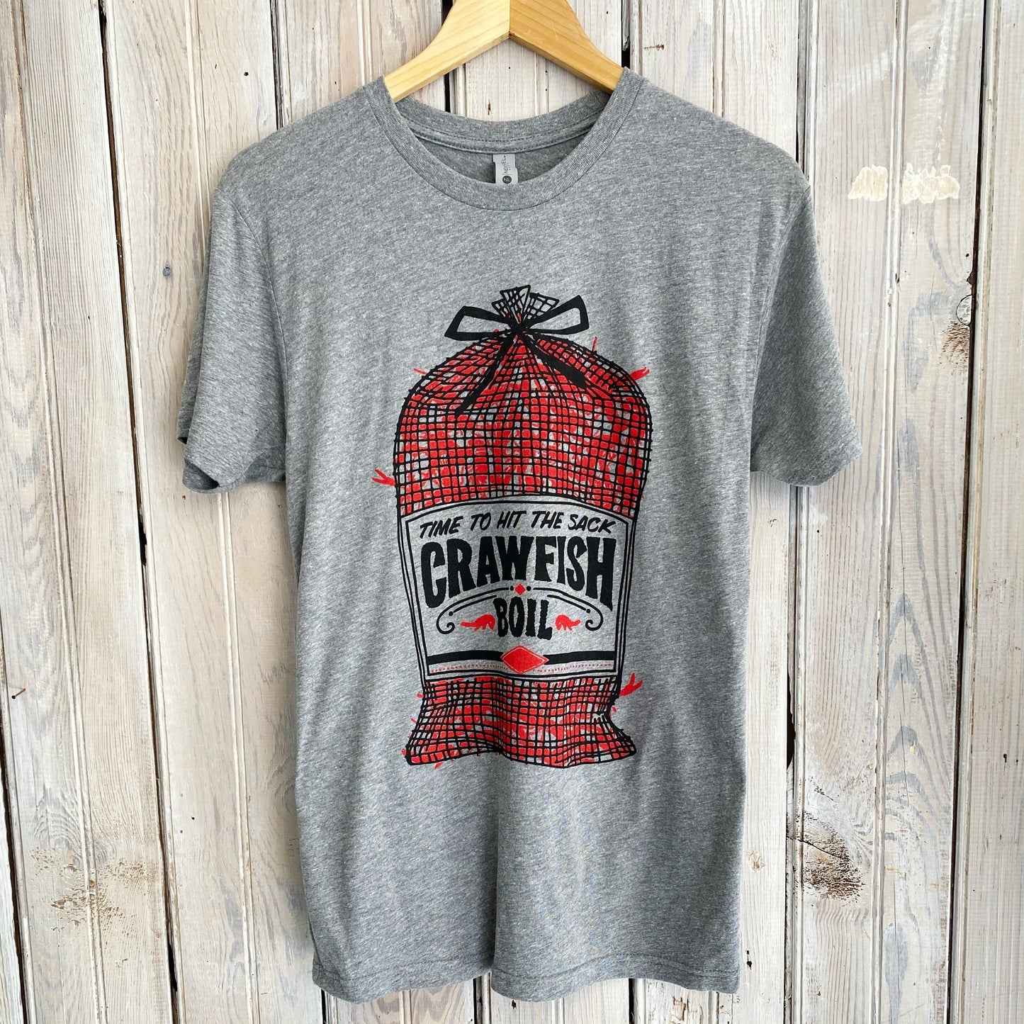 Hit the Sack Crawfish Tee-Grey