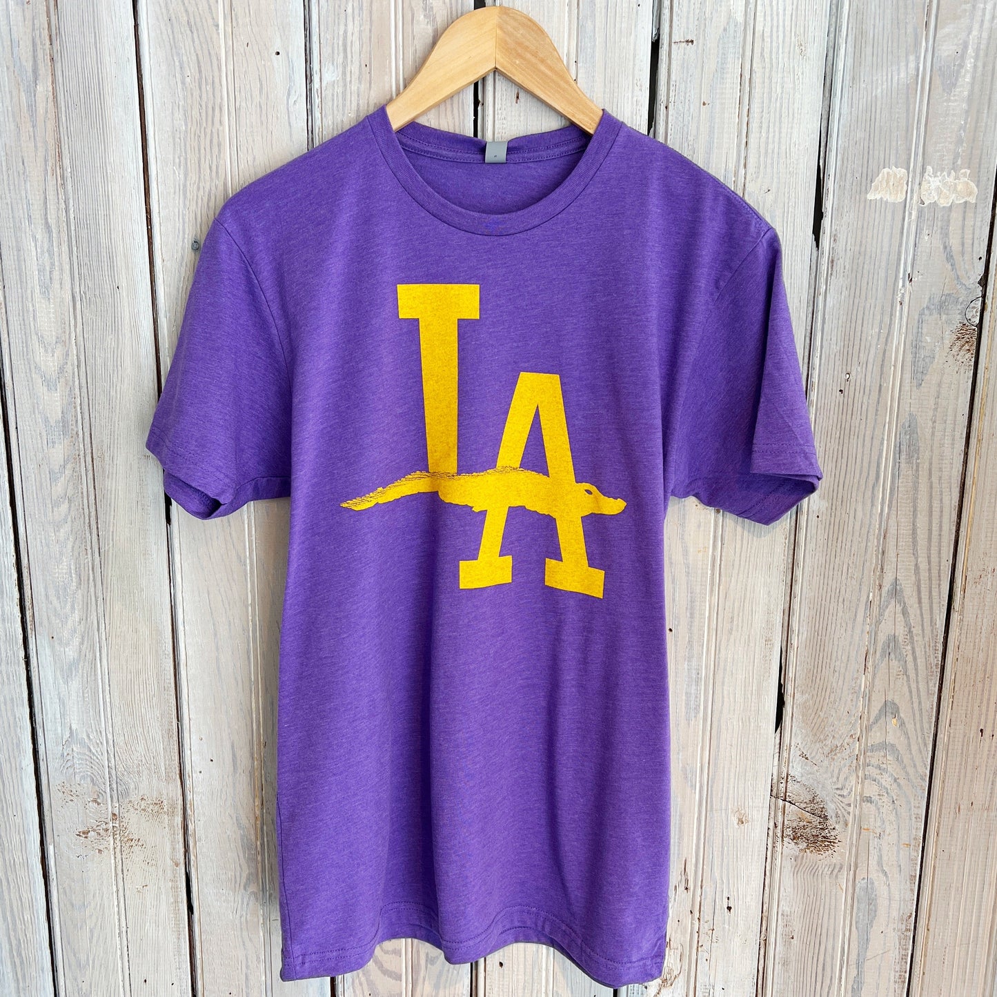 LA Gator Tee- tri purple/gold