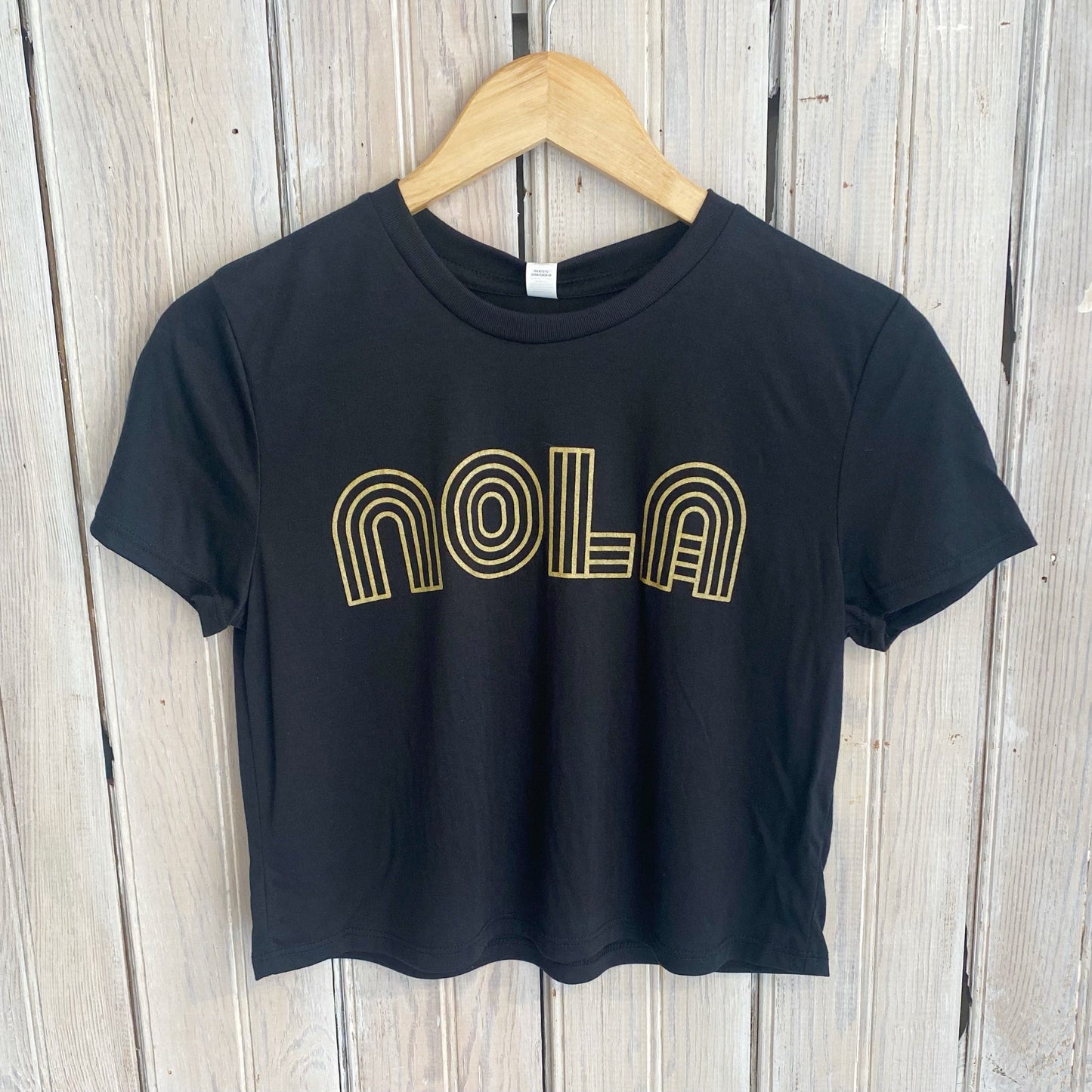 Mono Nola Crop Top-black/gold