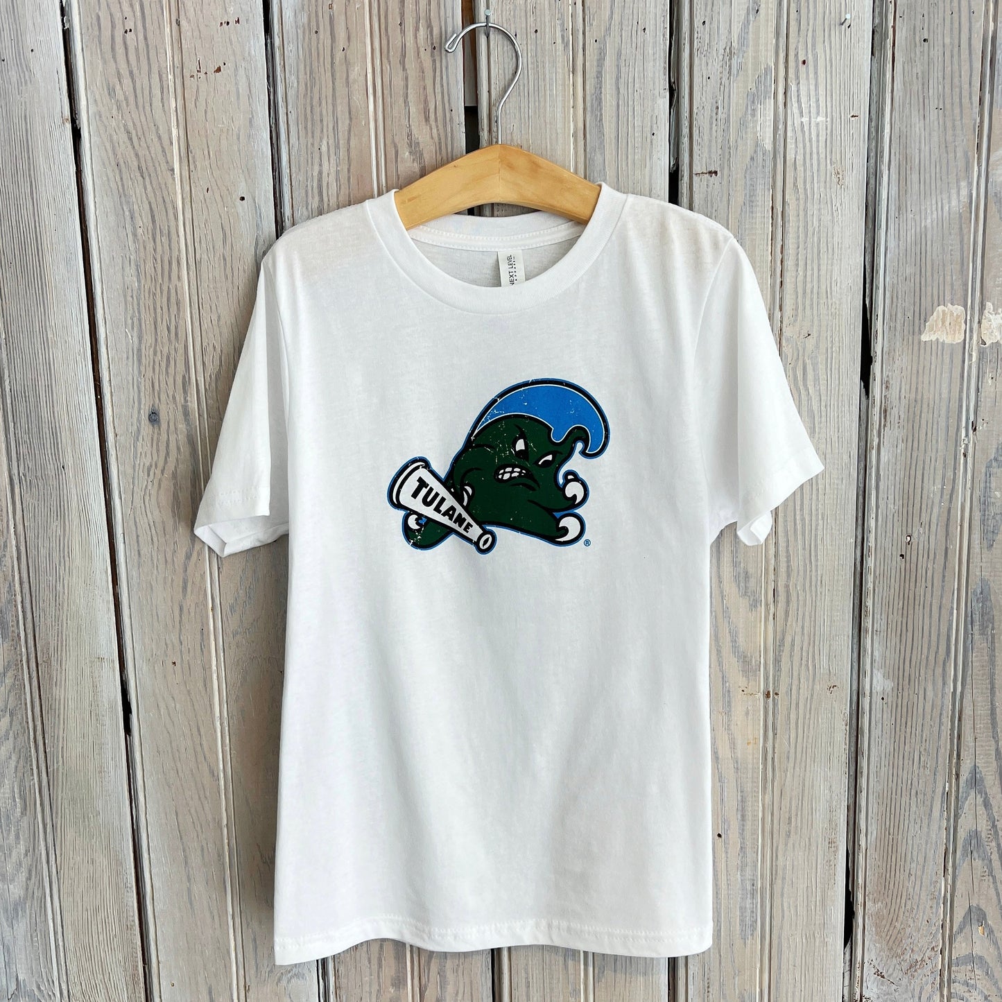 Tulane Angry Wave Kids Tee-white