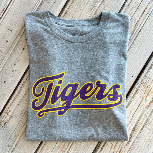 LSU Tigers Script Tee-hea grey