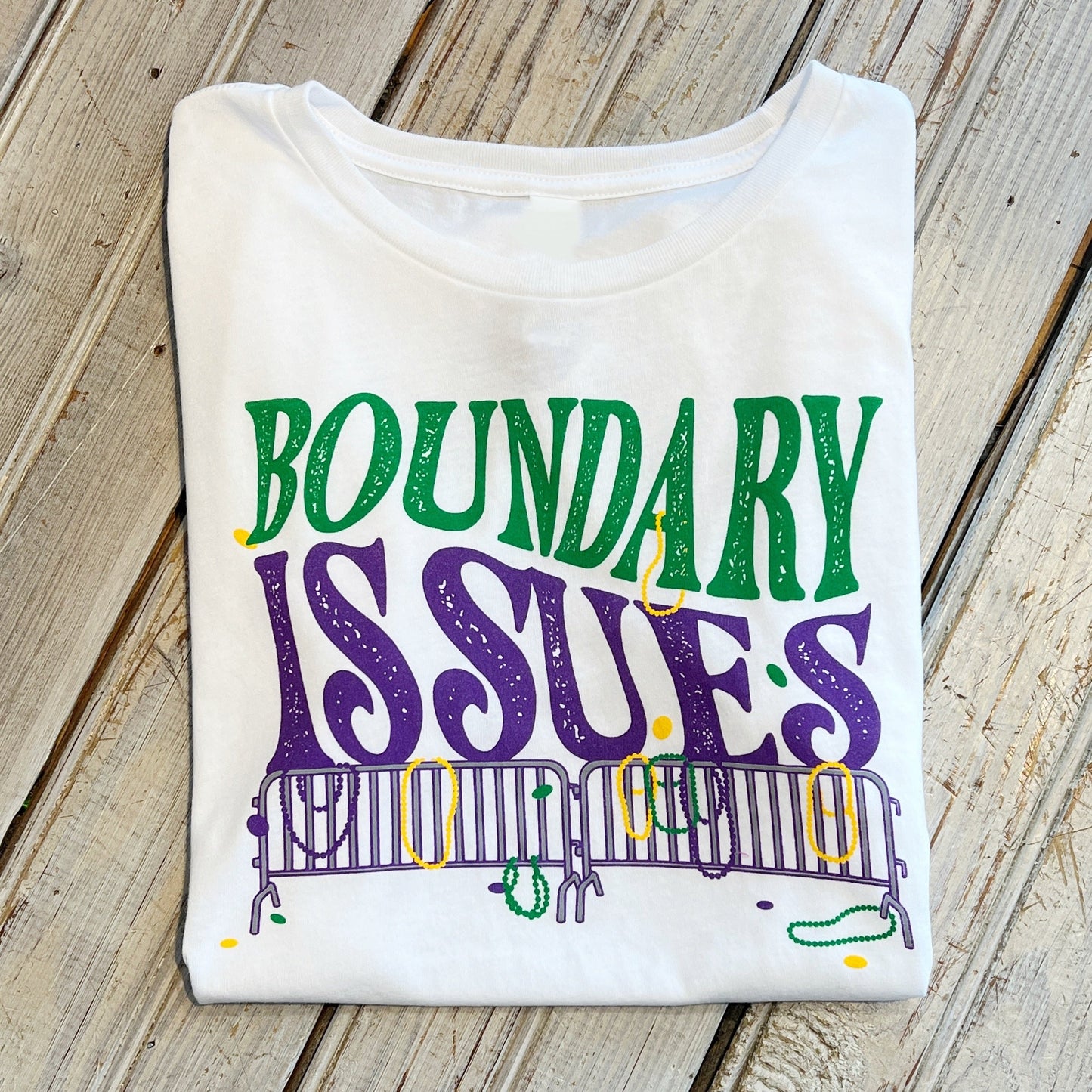 Boundary Issues Women's Crew Neck-white