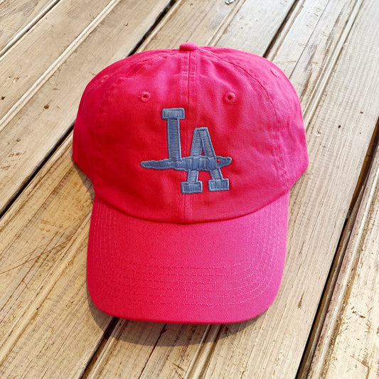 LA Gator Hat-pink & blue