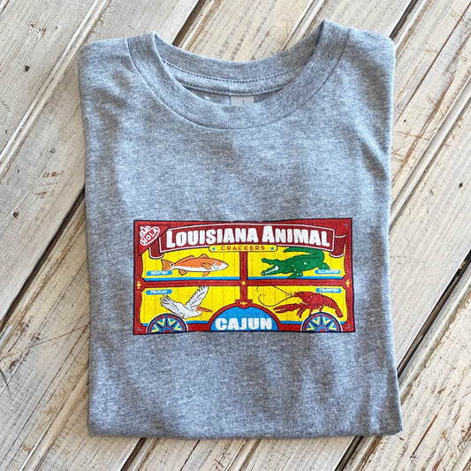 Animal Crackers Kids Tee-grey