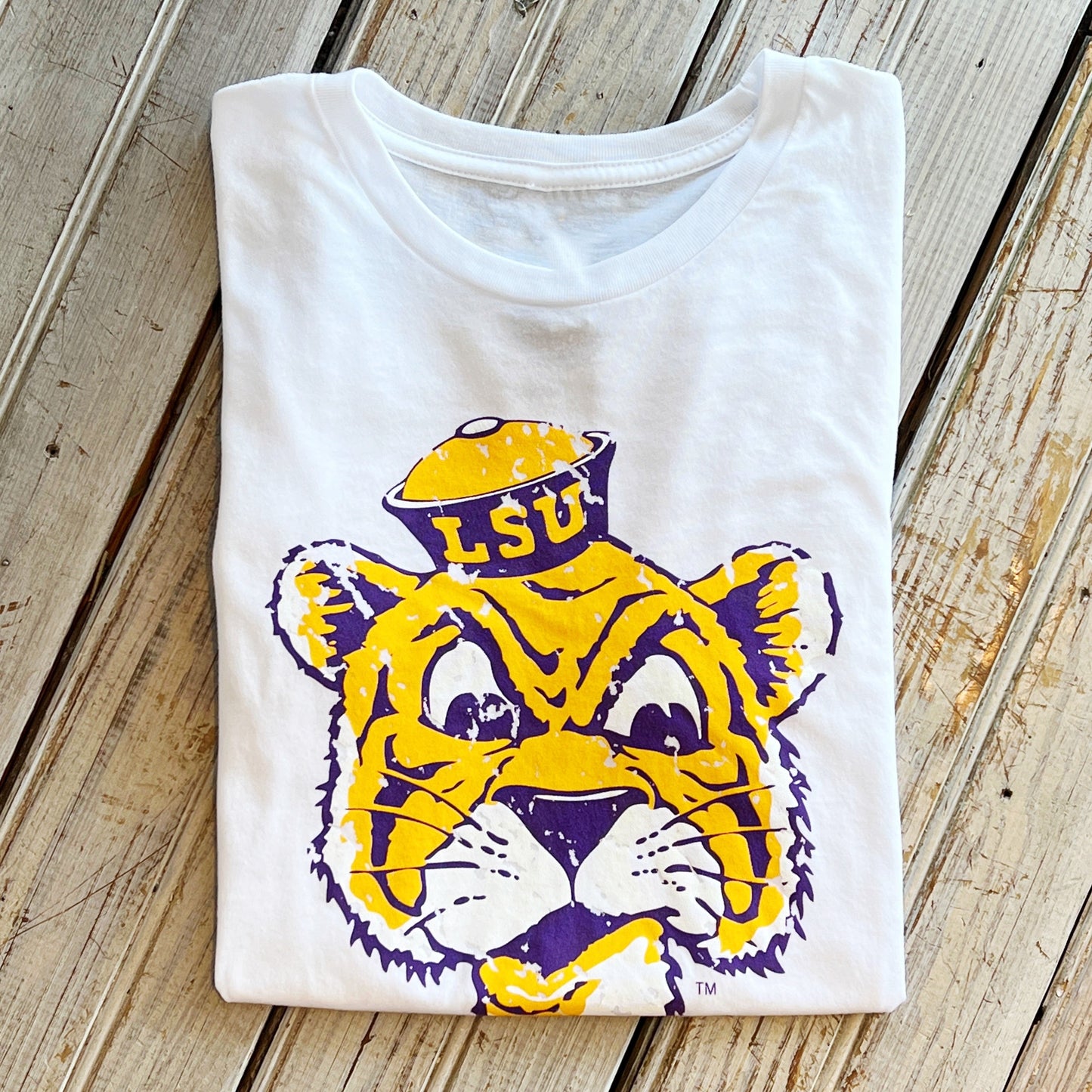 LSU Sailor Mike Womens Tee-white