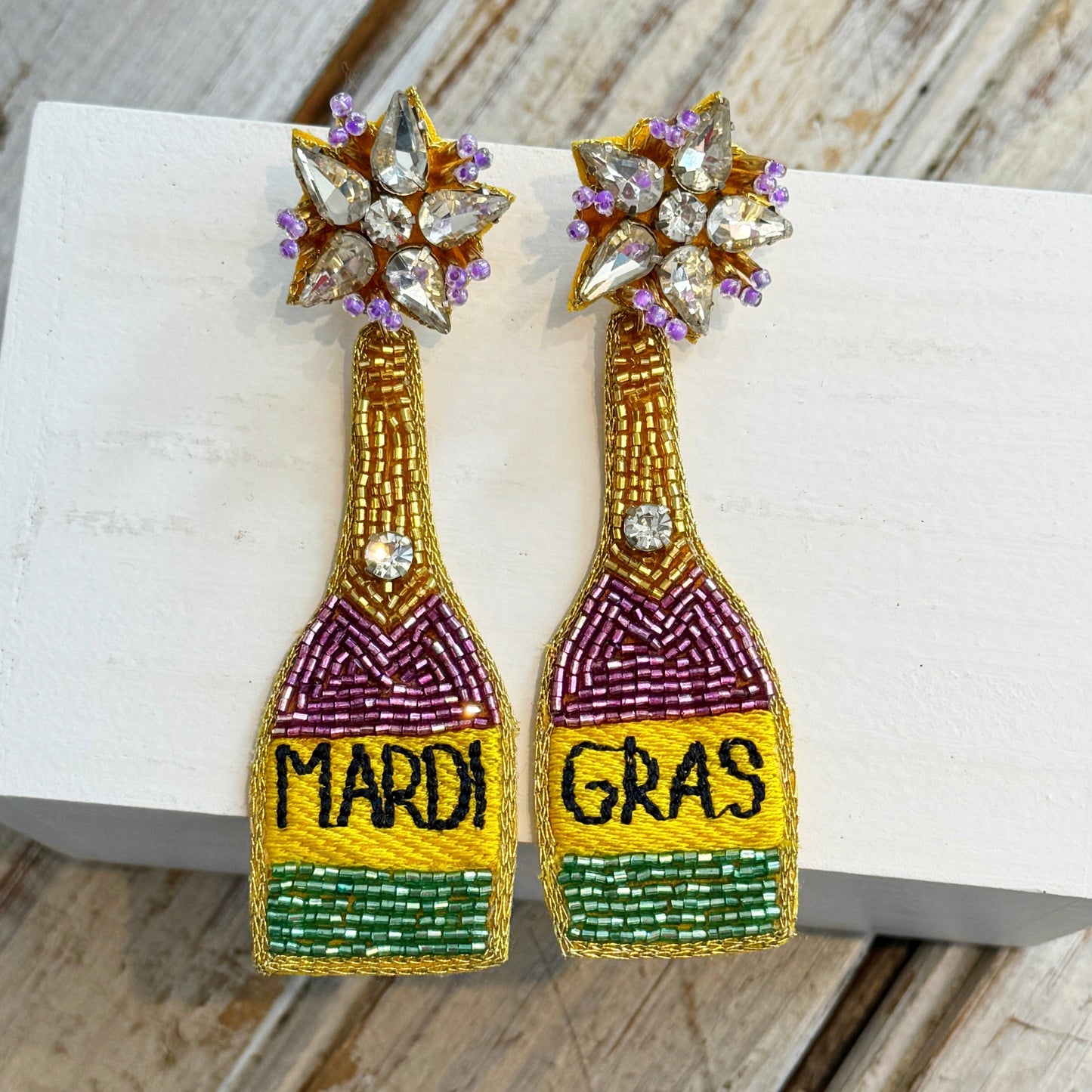 Nolaverse Mardi Gras Bottle Earring