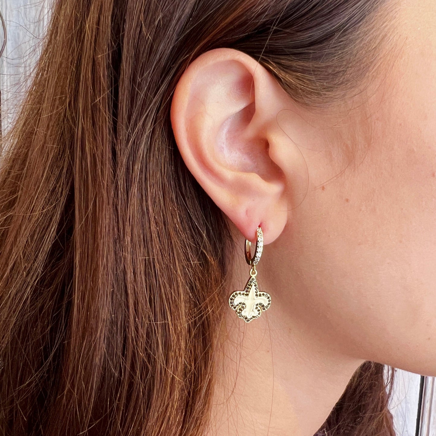 Nolaverse FDL Hoop Earring-gold