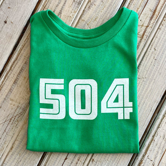 Kids 504 Tee-green/white