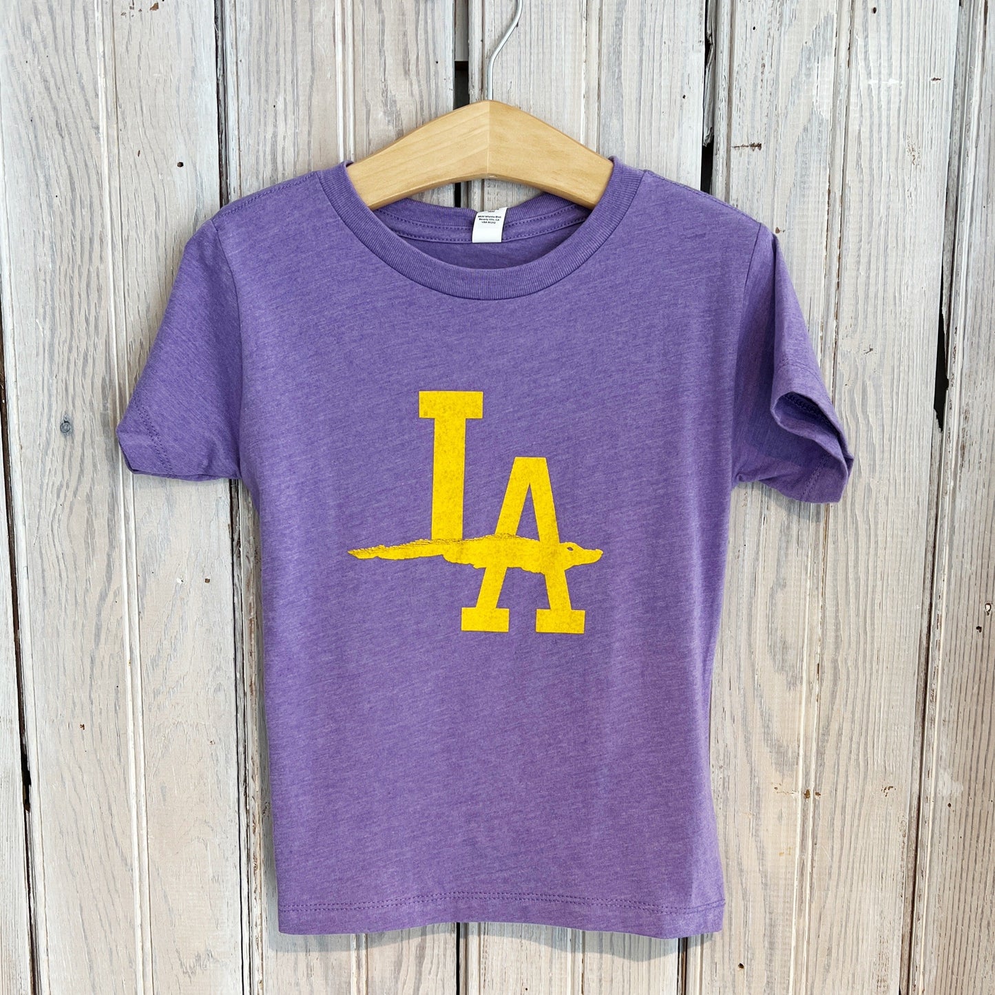 LA Gator Kids Tee-purple/gold