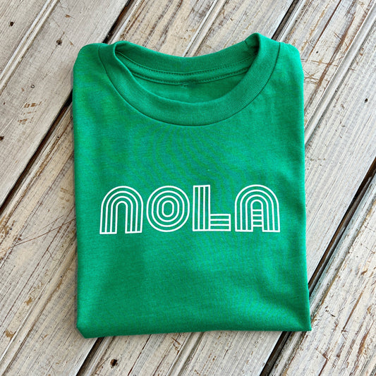 Kids Mono Nola Tee-green/white