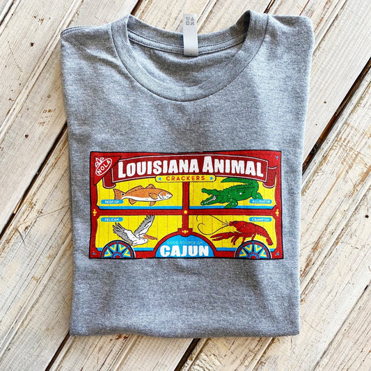 Animal Cracker Unisex Tee-Grey