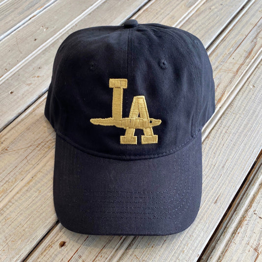 LA Gator Hat-black & gold