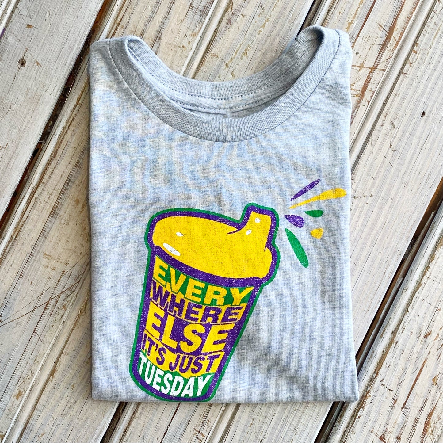 Everywhere Sippy Cup Kids Tee-hea grey